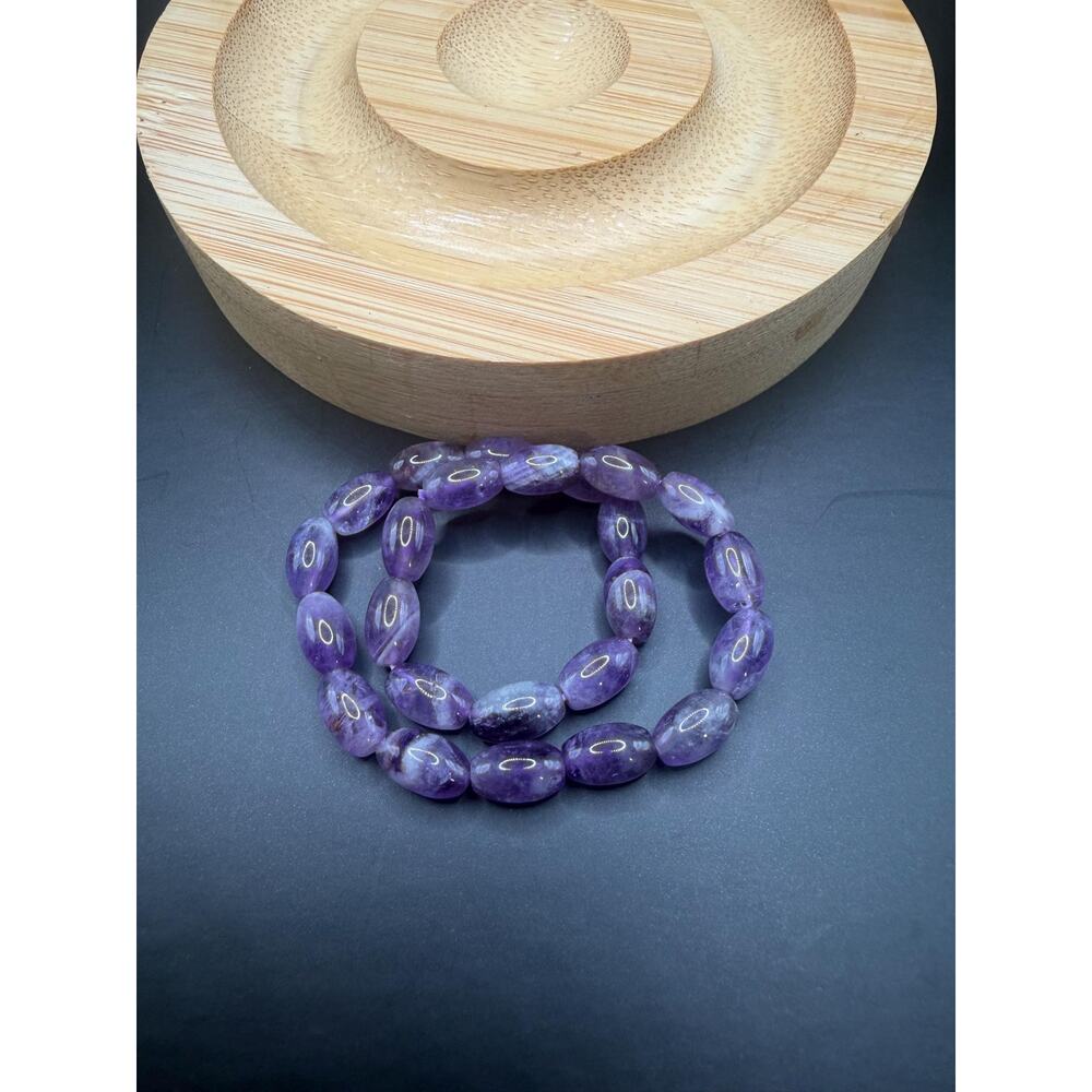 Amethyst Rice Shape 5mm Bracelet